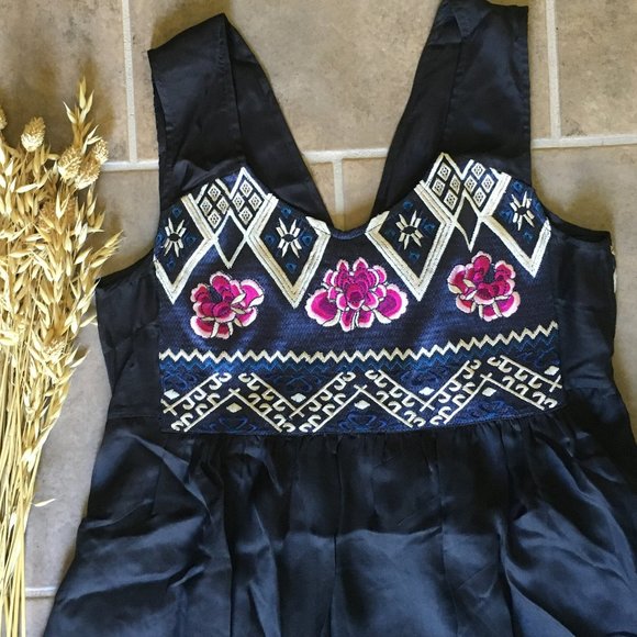 New Odd Molly Miss Word Hi Low Black Little Black Dress Size 1 (Small) - Picture 5 of 7